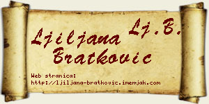 Ljiljana Bratković vizit kartica